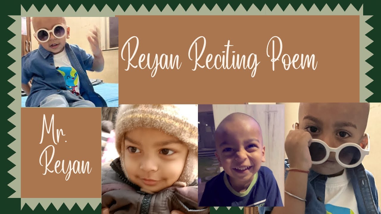 Fun & Learn with Reyan Reyan reciting poem Kids Poem 😊 Hindi poem