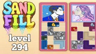 Sand Fill: Block Puzzle level 294 gameplay walkthrough solution 