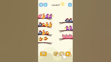 Bird Sort Color Level 9┃Complete Level┃Sorting Games