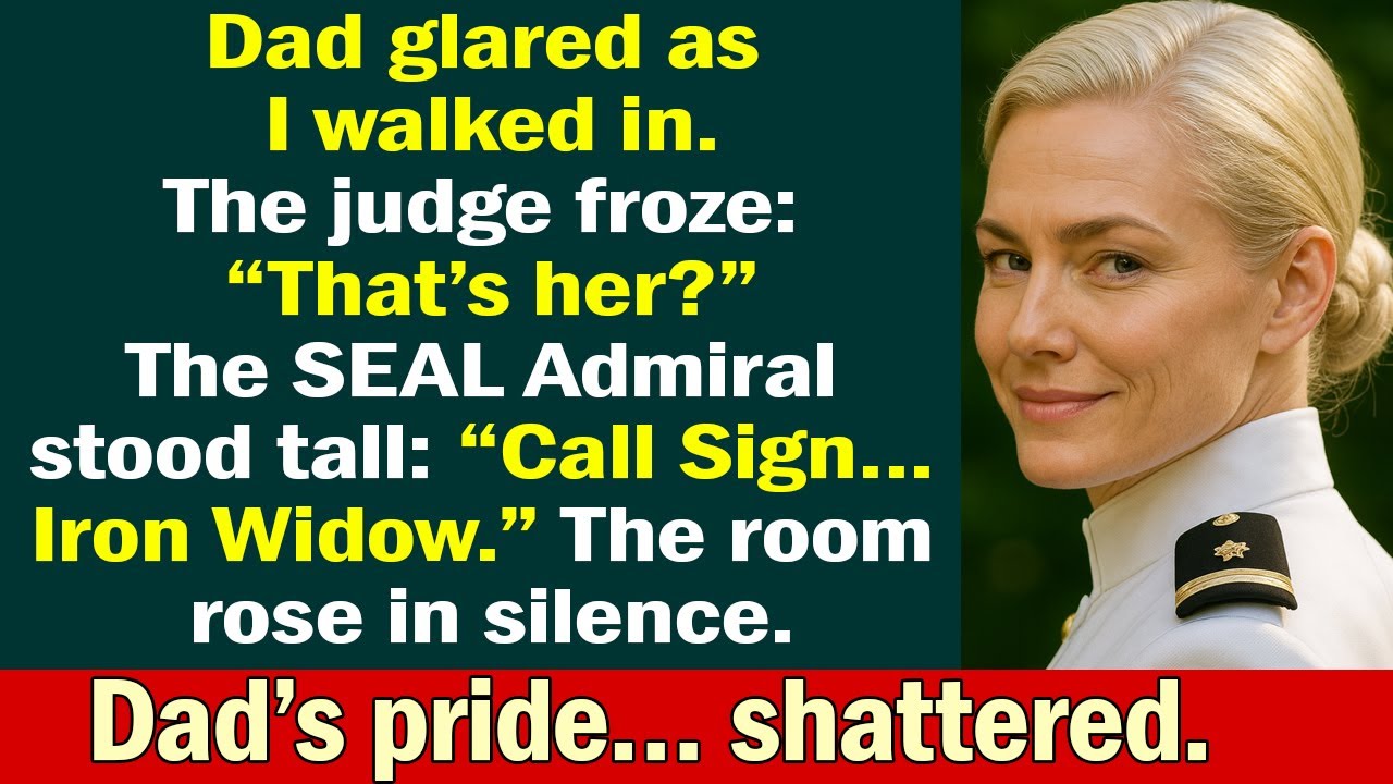 My Dad Mocked Me in Court… Then Went Silent When the SEAL Admiral Said: ‘Call Sign… Iron Widow.’