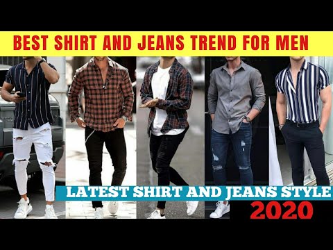 Men's shirt with jeans style | latest shirt and jeans combination for ...