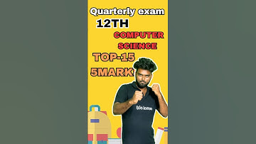 12TH COMPUTER SCIENCE IMPORTANT QUESTION FOR QUARTERLY EXAM #quarterlyexam #welearntamil #12th