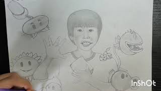 Fanboy Plant vs Zombie pencil drawing Full Version || Lukis by Faez Jaafar 43 views 2 years ago 4 minutes, 55 seconds