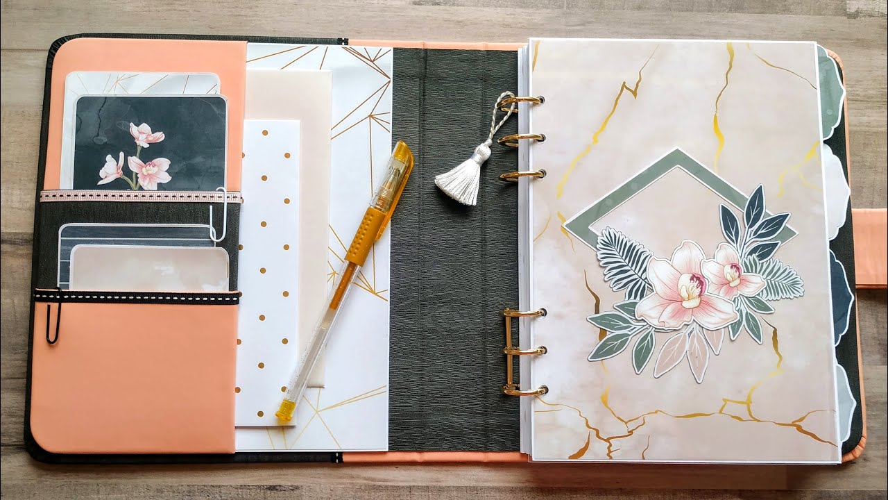 Tutorial planner en ecopiel sin coser. Colaboración Sueños scraperos.