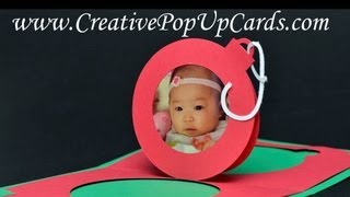 Cute Christmas Ornament Popup Card