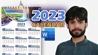 How to make printable Hanging  Calendar 2023 in Ms word | New Design of Calendar for 2023 screenshot 1