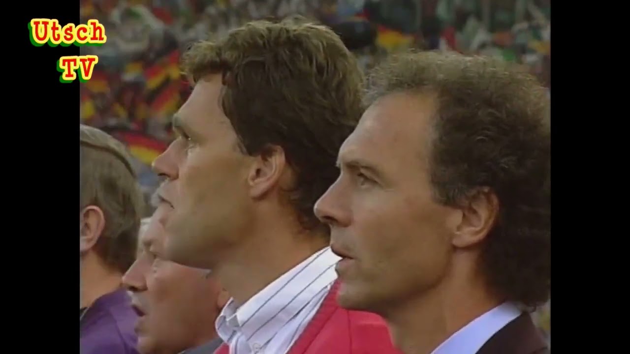 Fussball WM Finale 1990 in Rom Deutschland Argentinien Trainer Franz Beckenbauer