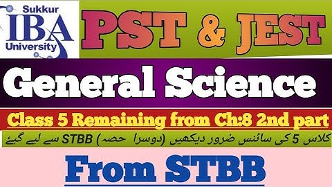General Science class 5 From Ch:6  1st part || PST & JEST test preparation || PST test preparation
