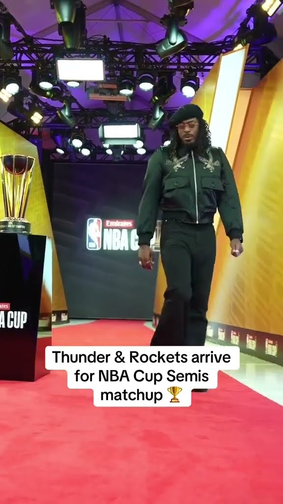 Thunder \u0026 Rockets arrive for the NBA Cup semifinals