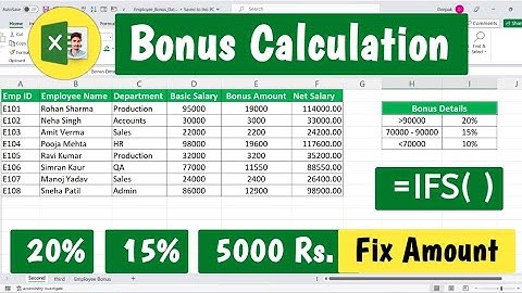 How to add bonus in salary | Advance excel @excelbazarus