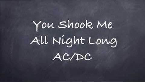 Shook Me All Night Long Lyric Video version - Lyric Video performance video thumbnail