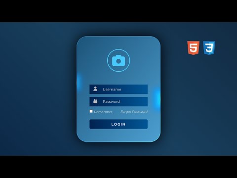 Glossy Login Page | UI Design To HTML and CSS | Box Shadow | Glow Effect