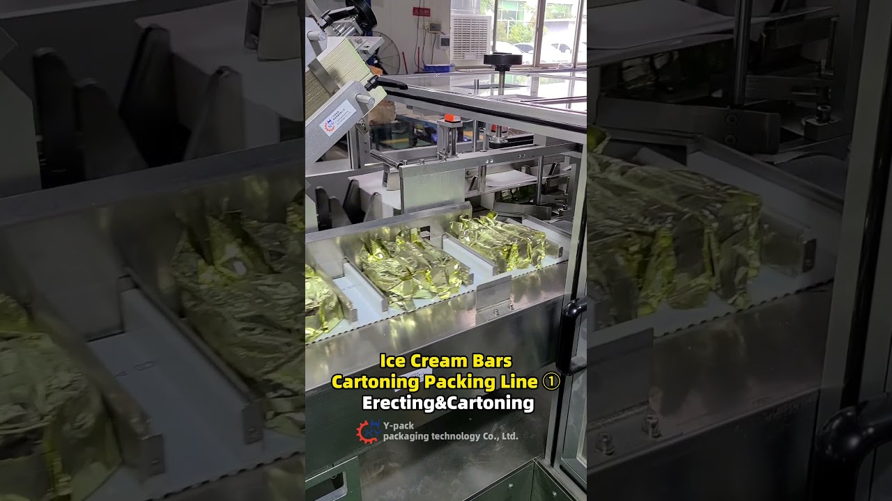 Customized Ice Cream Bars Automatic Cartoning Packing Line ① Erecting&Cartoning