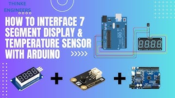 How to interface 4 digit 7 segment display & temperature sensor with Arduino uno (tinker cad )