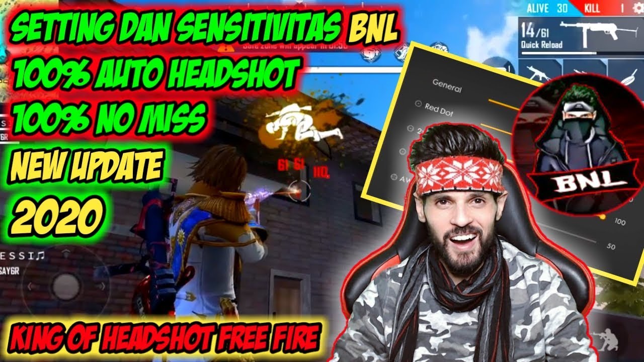 Sensitivitas Auto Headshot Free Fire Rahasia Setting Amp Sensitivitas Bnl Free Fire