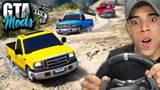 TRILHA NA MAIOR MONTANHA com TRÊS CAMINHONETES F-250 ( NO VOLANTE ) - GTA 5 MODS