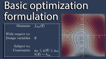 Basic optimization problem formulation