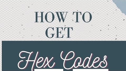 The best way to find a color code (hex#) for any picture you love!