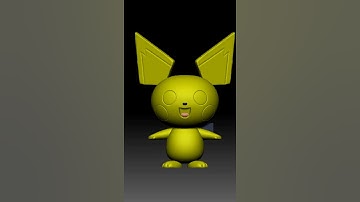 ⚡️ POKÉMON PICHU ⚡️ 3D modeling TIMELAPSE for 3D PRINTING #Shorts