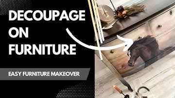 Majestic Horse Decoupage Paper On Furniture - A Dixie Belle Paint Tutorial