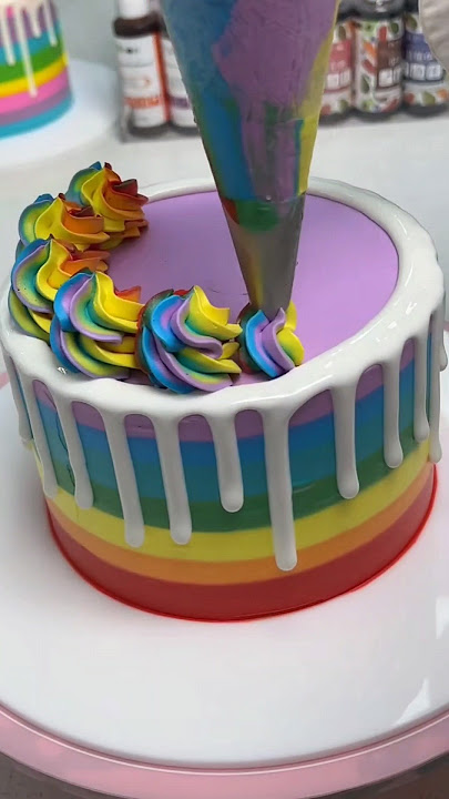 Full tutorial on making rainbow cake