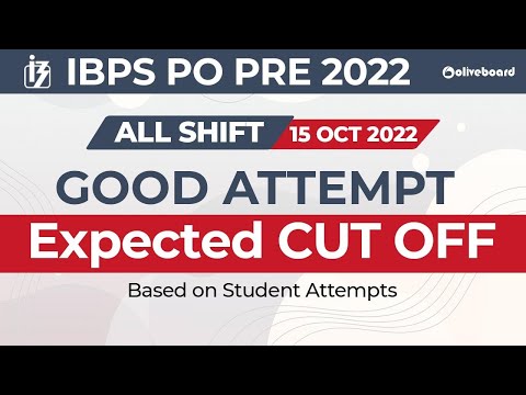 IBPS PO Pre Good Attempt 2022 || IBPS PO Pre Expected CUT OFF 2022 #ibpspo2022 #ibpspo