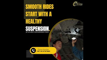 "Feeling every bump on the road? It’s time for a suspension check. #SmoothDrive #UAEWorkshop