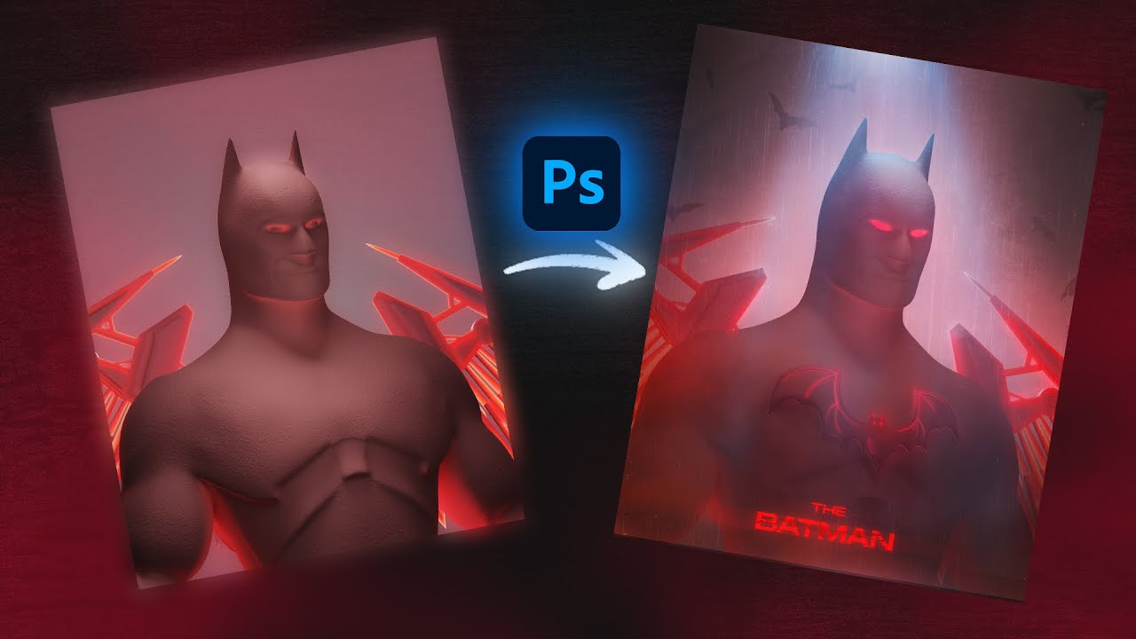 Making a Huge Batman Poster in Photoshop *secret photoshop tricks to make a poster pop