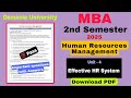 Unit 4: Effective HR System #mba #2ndsem #hrm #osmaniauniversity #importantquestions @FinalFocusYt