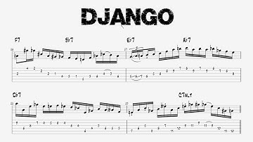 Joe Pass - DJANGO - Guitar Tutorial (Tab + Sheet Music)