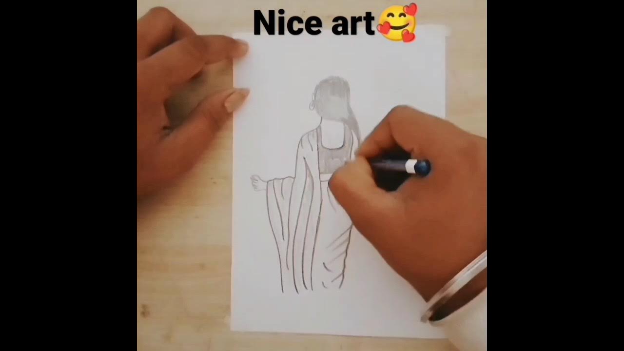 how-to-draw-a-woman-in-saree