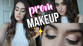PINK GLITTER PROM MAKEUP TUTORIAL 2017