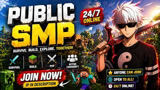 🔴 LIVE: Join My Minecraft Server NOW! Public SMP With Viewers (IP in Description)