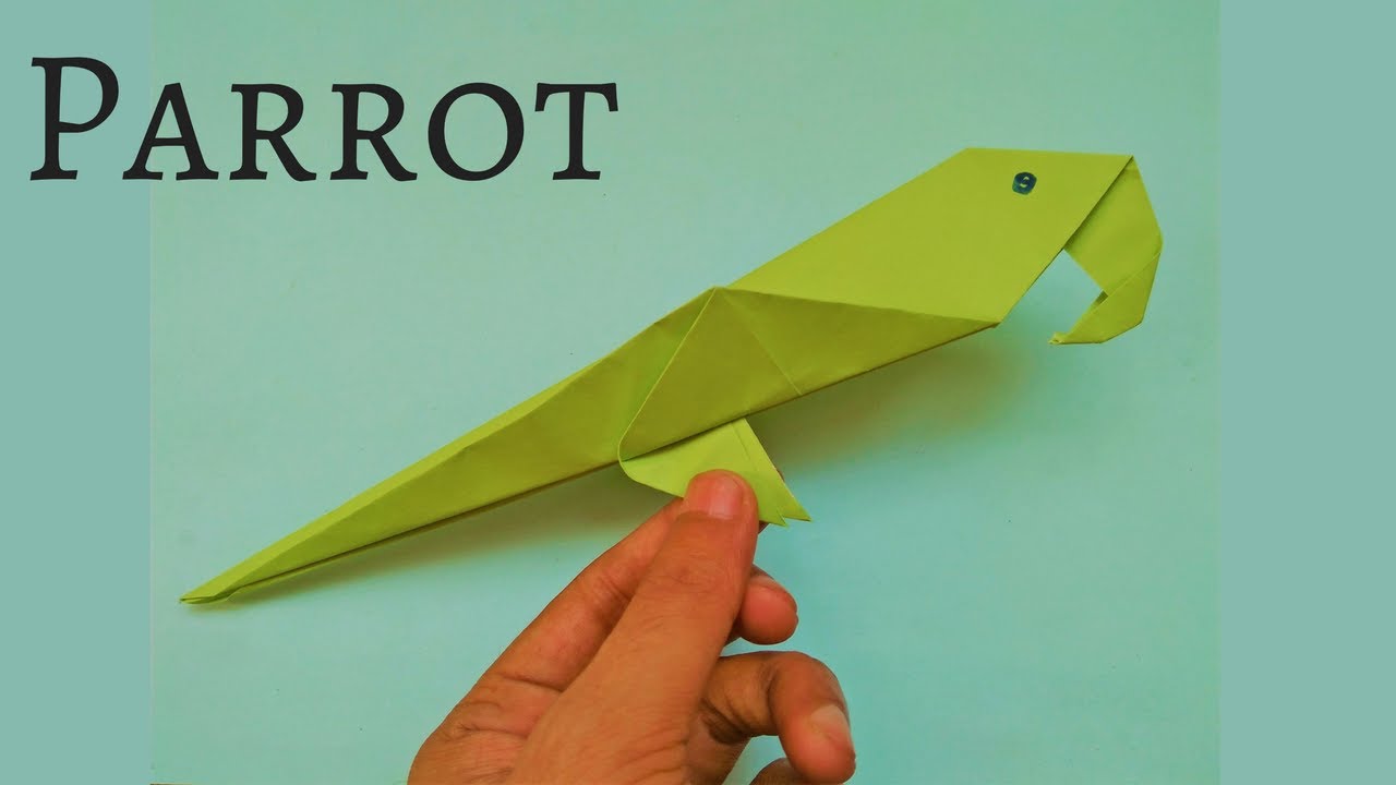 How to Make Origami Parrot - Origami Parrot Tutorial for Beginners