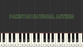 Pakistan National Anthem Easy Piano Tutorial