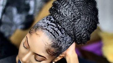 Quick SLEEK High Bun for NATURAL HAIR | VERY DETAILED | PETITE-SUE DIVINITII