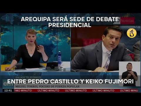 Arequipa será sede debate presidencial entre Pedro Castillo y Keiko Fujimori