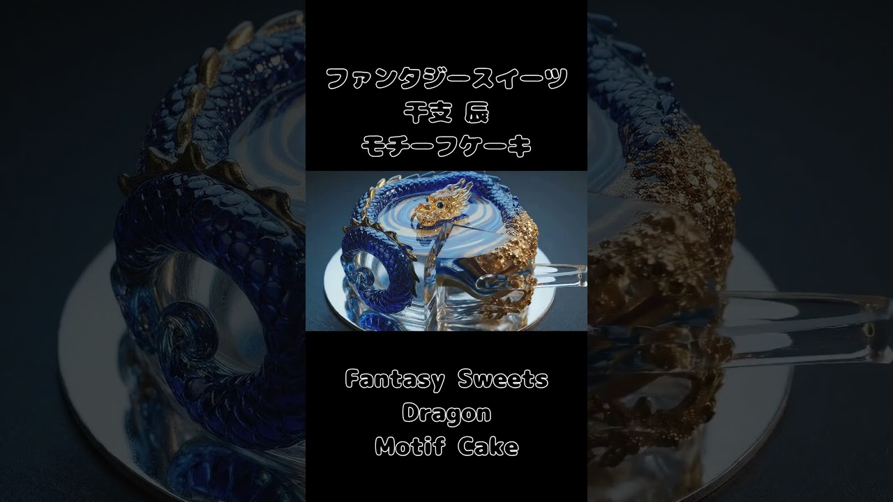 【ASMR】ガラスの辰モチーフケーキをカット/ Cutting a Glass Dragon Motif Cake – ASMR