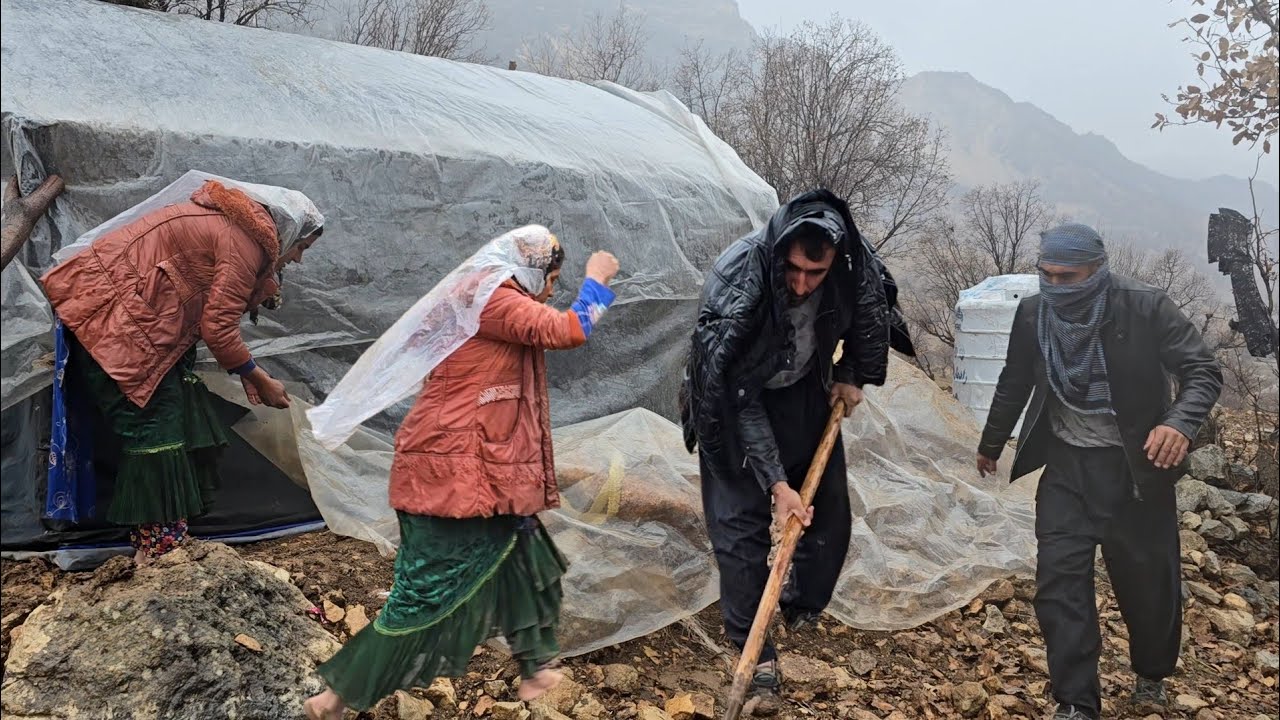 The hard life of nomads in the mountains: trying to survive on rainy ...