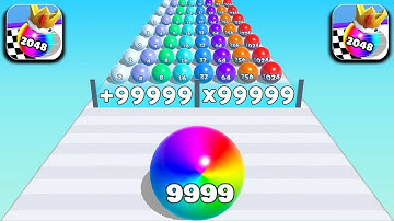 Ball Merge 2048, Ball Run 2048, Juice Run -  All Levels Gameplay Android,ios New Mobile Game MVBOPE