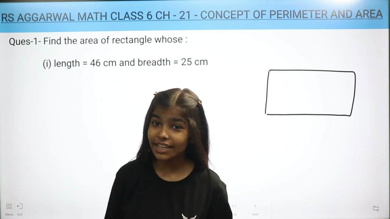 jss77 tha Complete Ex - 21D - Ch 21 - Concept of Perimeter and Area | RS Aggarwal Math class 6