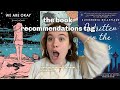 the book recommendations tag // i recommend all of my comfort books lol