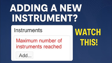 🔧 Chromperfect Support Tip: Understanding the “Maximum Number of Instruments Reached” Message