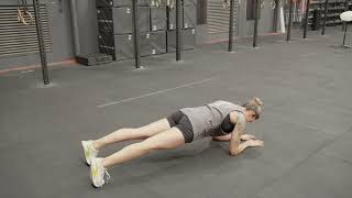 Plank rock on elbows