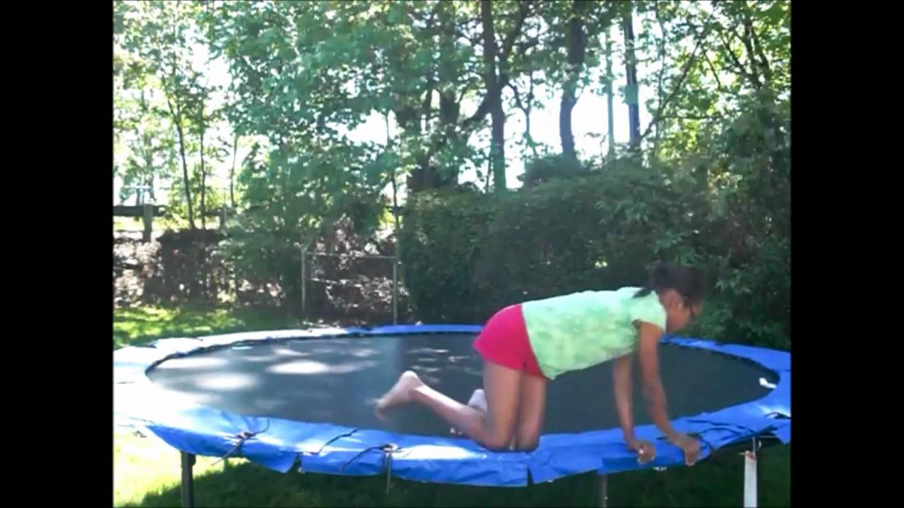 jumping on my trampoline - YouTube