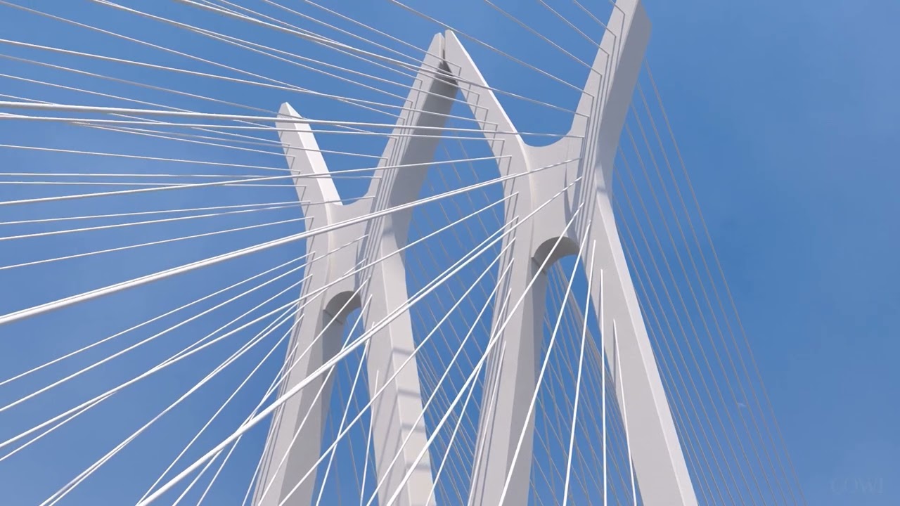 Houston ship channel bridge visualization 4k