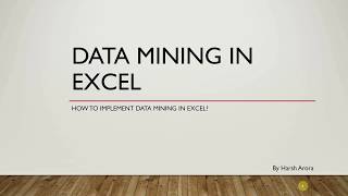 Data Mining in Excel
