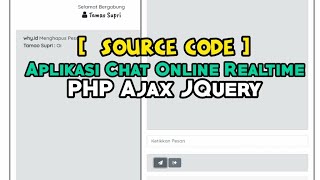 Aplikasi chatting realtime berbasis PHP Ajax JQuery | [ Source code ]