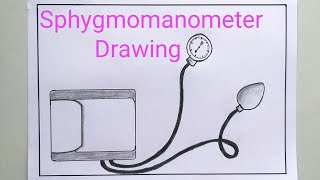 Sphygmomanometer Drawing || Blood Pressure Machine