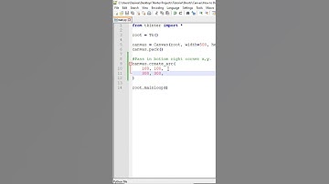 How to Draw an Arc on a Canvas in Python Tkinter #tkinter #pythongui #tutorial